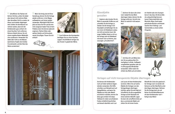 Produktbild: Vorlagenmappe Fensterdeko mit dem Kreidemarker - Frühling & Sommer. Inkl. Original Kreidemarker von KREUL