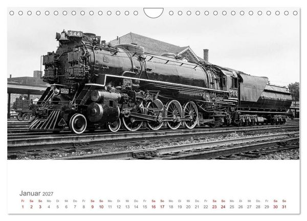 Produktbild: US-Dampflokomotiven (Wandkalender 2027 DIN A4 quer), CALVENDO Monatskalender