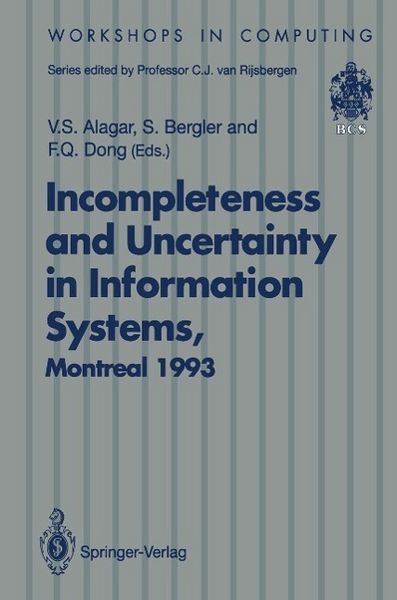 Produktbild: Incompleteness and Uncertainty in Information Systems