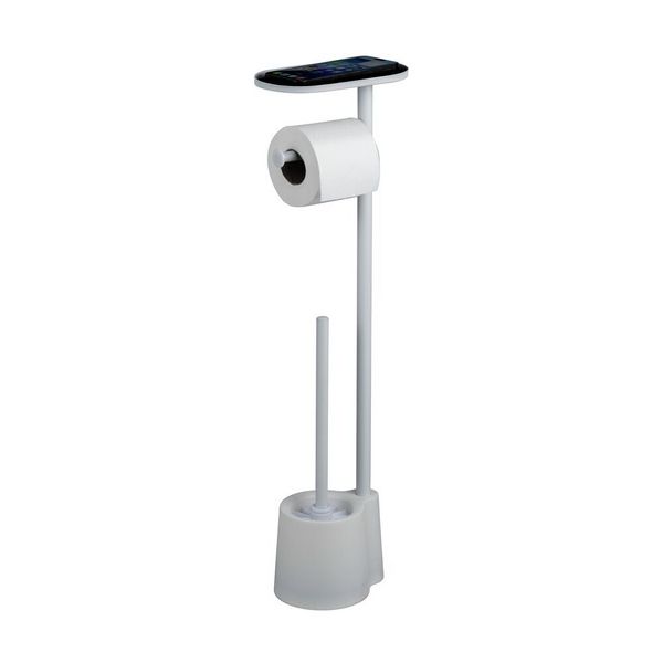 Produktbild: Stand WC-Garnitur Mod. Albella Wei&szlig;, mit praktischer Ablagefl&auml;che