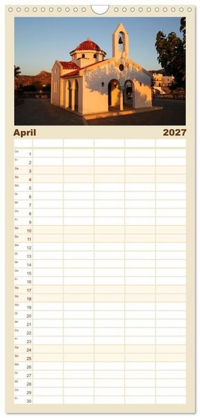 Produktbild: Familienplaner 2027 - Griechenland - Von Epirus bis zu den Inseln mit 5 Spalten (Wandkalender, 21 x 45 cm) CALVENDO