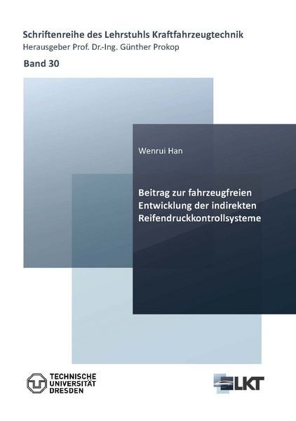Produktbild: Beitrag zur fahrzeugfreien Entwicklung der indirekten Reifendruckkontrollsysteme