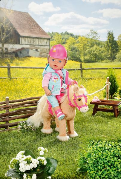Baby born my cute horse cheval en peluche 36 et 43 cm multicolore Zapf  Creation