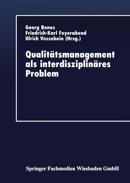 Produktbild: Qualit&auml;tsmanagement als interdisziplin&auml;res Problem