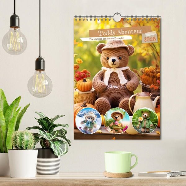 Produktbild: Teddy Abenteur - Ein Jahr mit geh&auml;kelten Freunden (Wandkalender 2026 DIN A4 hoch), CALVENDO Monatskalender
