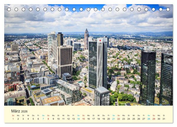 Produktbild: Frankfurt am Main - Finanzen und Geschichte (Tischkalender 2026 DIN A5 quer), CALVENDO Monatskalender