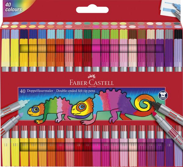 Produktbild: Faber-Castell Doppelfasermaler, 40er Set