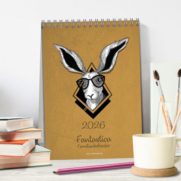 Produktbild: Fantastica Familienkalender miomanda (Tischkalender 2026 DIN A5 hoch), CALVENDO Monatskalender