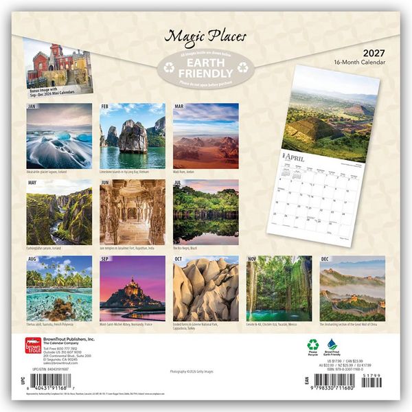 Produktbild: Magic Places &ndash; Magische Pl&auml;tze 2027 &ndash; 16-Monatskalender