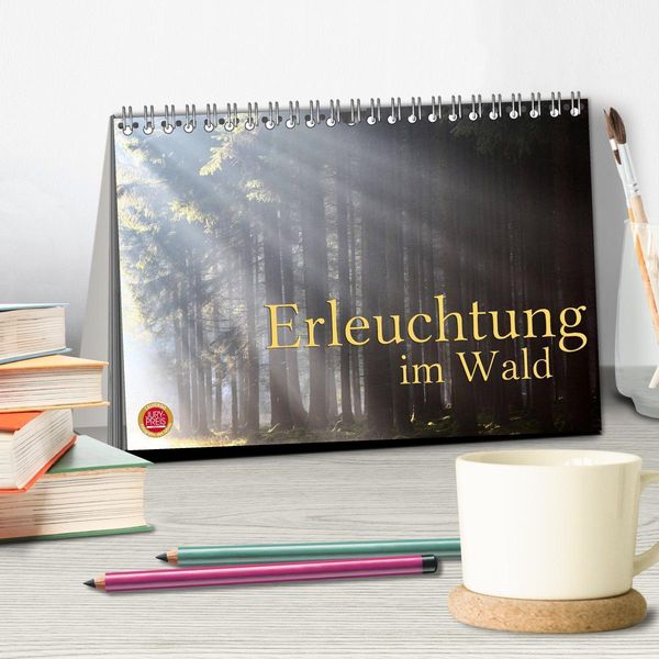 Produktbild: Erleuchtung im Wald (Tischkalender 2026 DIN A5 quer), CALVENDO Monatskalender