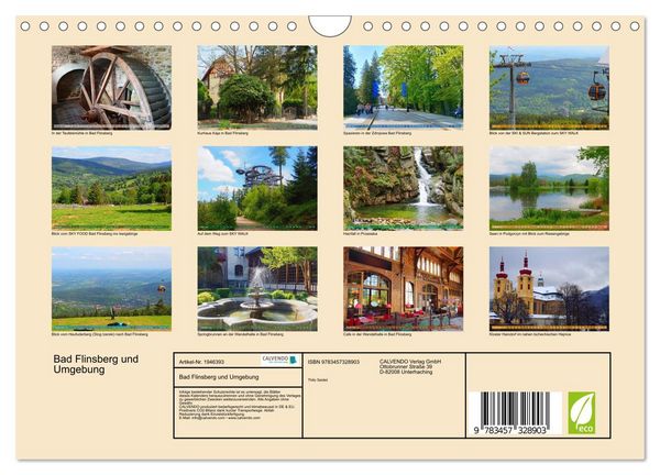 Produktbild: Bad Flinsberg und Umgebung (Wandkalender 2026 DIN A4 quer), CALVENDO Monatskalender