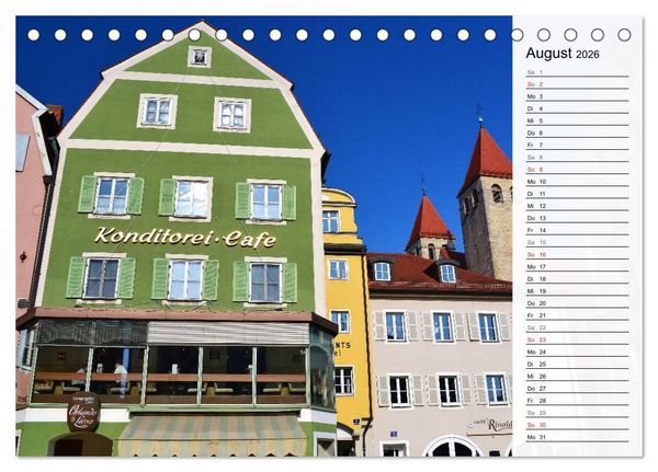 Produktbild: Die Farben von REGENSBURG (Tischkalender 2026 DIN A5 quer), CALVENDO Monatskalender
