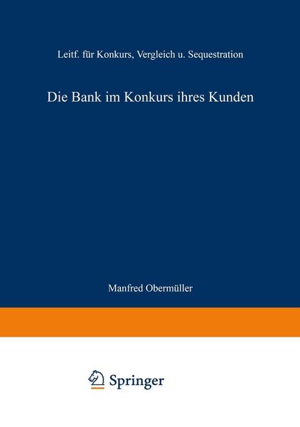 Produktbild: Die Bank im Konkurs ihres Kunden