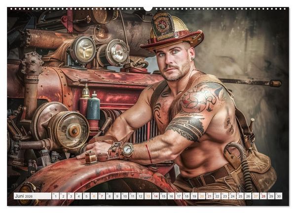 Produktbild: Feuerwehrm&auml;nner (Wandkalender 2026 DIN A2 quer), CALVENDO Monatskalender