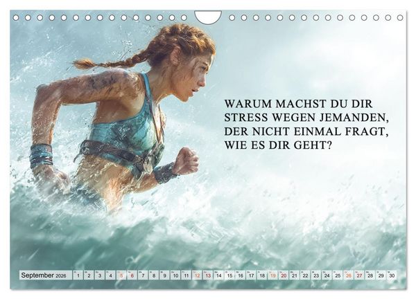 Produktbild: Weisheit und Motivation - Inspiration voller Sinn und St&auml;rke (Wandkalender 2026 DIN A4 quer), CALVENDO Monatskalender