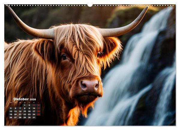 Produktbild: Highland K&uuml;he (Wandkalender 2026 DIN A2 quer), CALVENDO Monatskalender