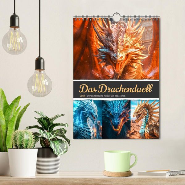 Produktbild: Das Drachenduell (Wandkalender 2026 DIN A4 hoch), CALVENDO Monatskalender