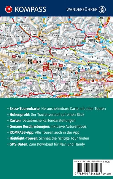 Produktbild: KOMPASS Wanderf&uuml;hrer Karnischer H&ouml;henweg, Von Th&ouml;rl-Maglern nach Sillian, Mit Varianten und Gipfeln, 28 Touren mit Extra-Tourenkarte