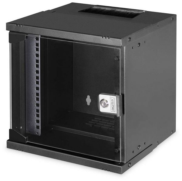 Produktbild: Digitus DN-49101 10 Zoll Wandgeh&auml;use 6 HE Schwarz, Schwarz (RAL 9005)