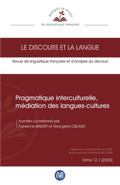Produktbild: Pragmatique interculturelle, m&eacute;diation des langues-cultures