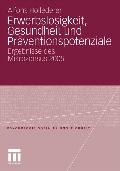 Produktbild: Erwerbslosigkeit, Gesundheit und Pr&auml;ventionspotenziale