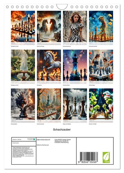 Produktbild: Schachzauber (Wandkalender 2026 DIN A4 hoch), CALVENDO Monatskalender