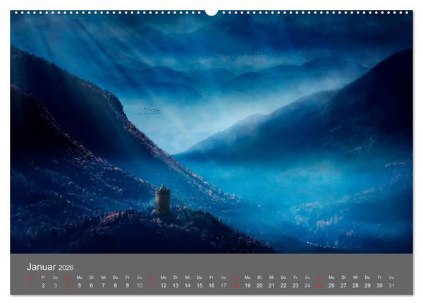 Produktbild: Zwielicht - Fantasylandschaften (hochwertiger Premium Wandkalender 2026 DIN A2 quer), Kunstdruck in Hochglanz
