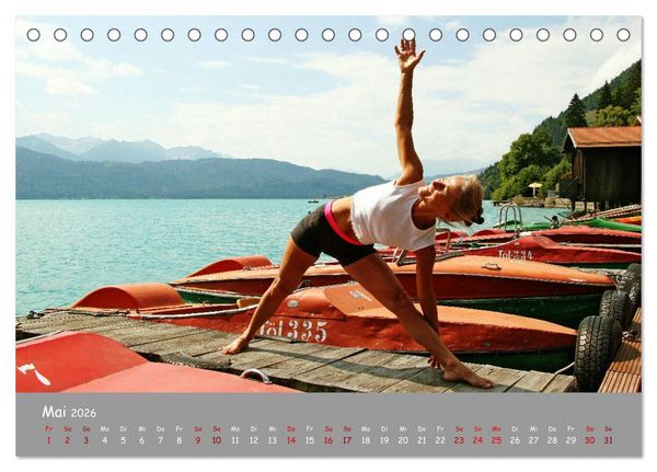 Produktbild: Yoga &ndash; Harmonie am Walchensee (Tischkalender 2026 DIN A5 quer), CALVENDO Monatskalender