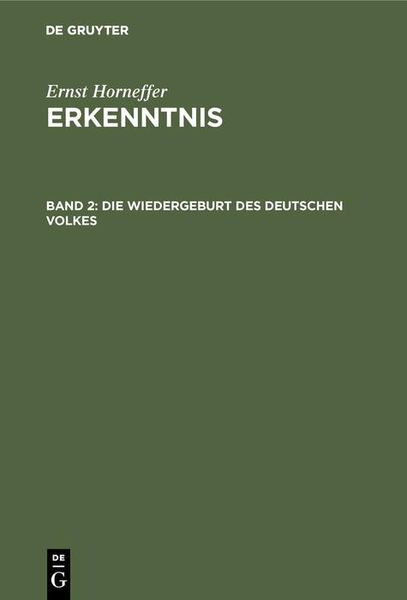 Produktbild: Die Wiedergeburt des deutschen Volkes