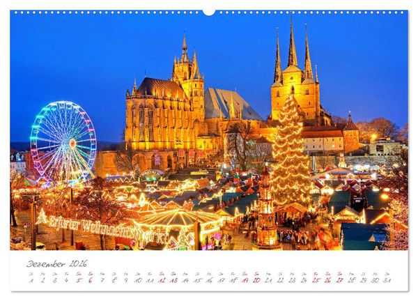 Produktbild: Erfurt - Die Landeshauptstadt mit Geschichte (Wandkalender 2026 DIN A2 quer), CALVENDO Monatskalender