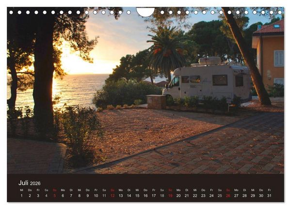Produktbild: Wohnmobil-Reisen (Wandkalender 2026 DIN A4 quer), CALVENDO Monatskalender
