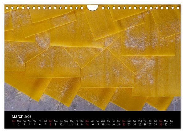 Produktbild: PASTA (Wall Calendar 2026 DIN A4 landscape), CALVENDO 12 Month Wall Calendar