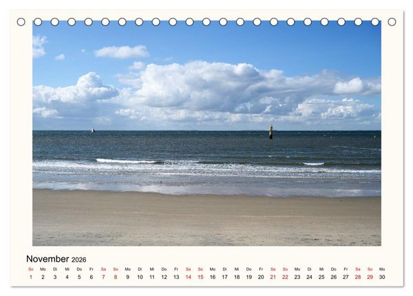 Produktbild: Borkum - Ruhig inmitten der Wogen (Tischkalender 2026 DIN A5 quer), CALVENDO Monatskalender
