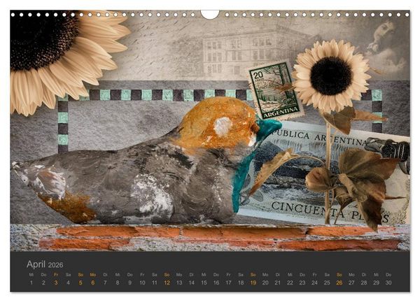 Produktbild: Patchwork - Vintage Impressionen (Wandkalender 2026 DIN A3 quer), CALVENDO Monatskalender