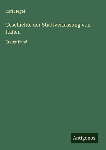 Produktbild: Geschichte der St&auml;dtverfassung von Italien