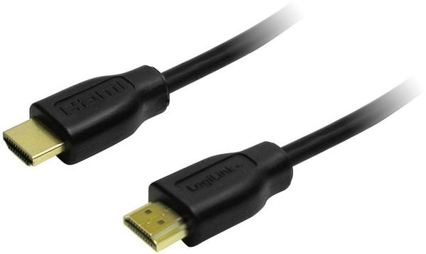 LogiLink HDMI Anschlusskabel HDMI-A Stecker, HDMI-A Stecker 0.50 m Schwarz CH0005 4K UHD HDMI-Kabel