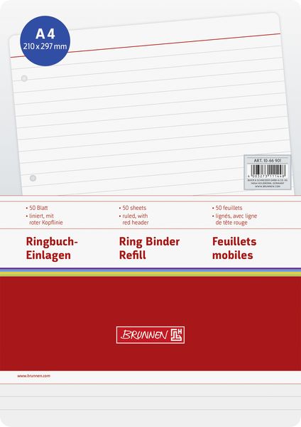 Produktbild: Brunnen Ringbucheinlage A4 lin 50Bl