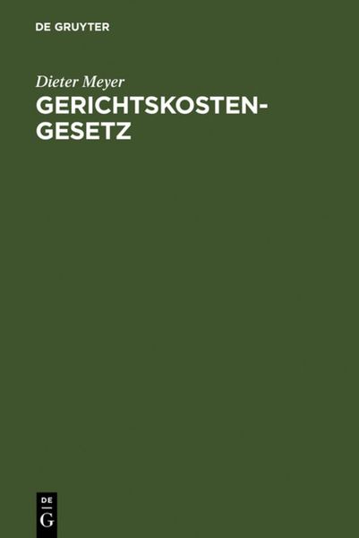 Produktbild: Gerichtskostengesetz