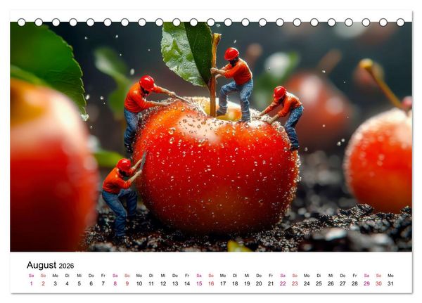 Produktbild: Winzige Welten - die kleinen Helfer des Jahres (Tischkalender 2026 DIN A5 quer), CALVENDO Monatskalender