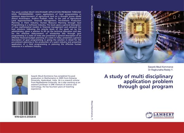 Produktbild: A study of multi disciplinary application problem through goal program