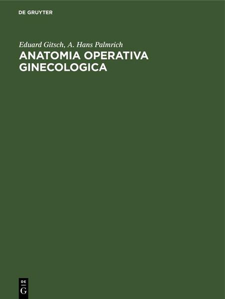 Produktbild: Anatomia operativa ginecologica