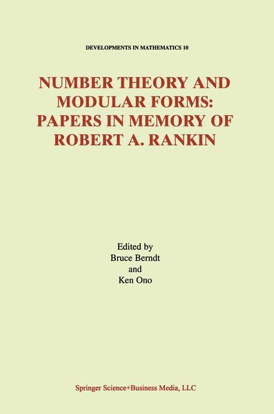 Produktbild: Number Theory and Modular Forms