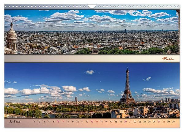 Produktbild: St&auml;dte der Welt, Panoramen (Wandkalender 2026 DIN A3 quer), CALVENDO Monatskalender
