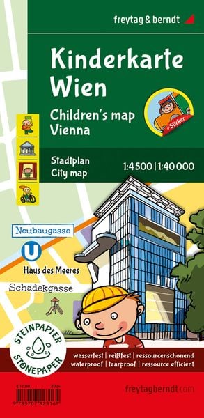 Freytag & berndt Stadtplan Kinderkarte Wien 1:40.000, Sonstige von Arthur Fürnhammer, KOMPASS freytag und berndt, 978-3-7079-2316-2