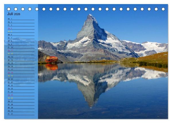 Produktbild: SeenSucht Entdecke Seen in der Schweiz Planer (Tischkalender 2026 DIN A5 quer), CALVENDO Monatskalender