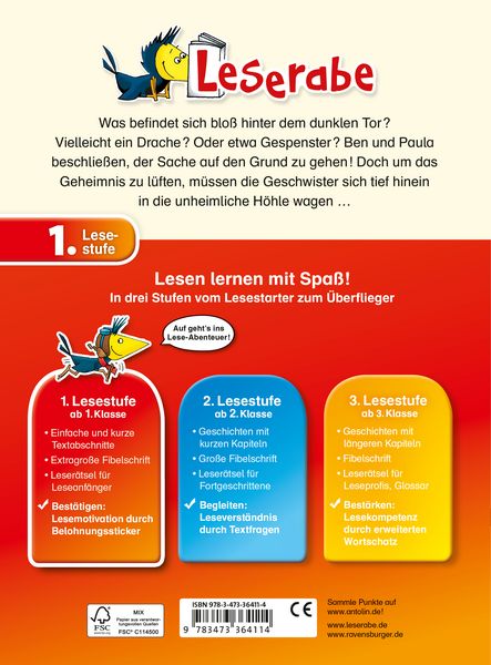 Produktbild: Das R&auml;tsel der Drachenh&ouml;hle - Leserabe 1. Klasse - Erstlesebuch f&uuml;r Kinder ab 6 Jahren