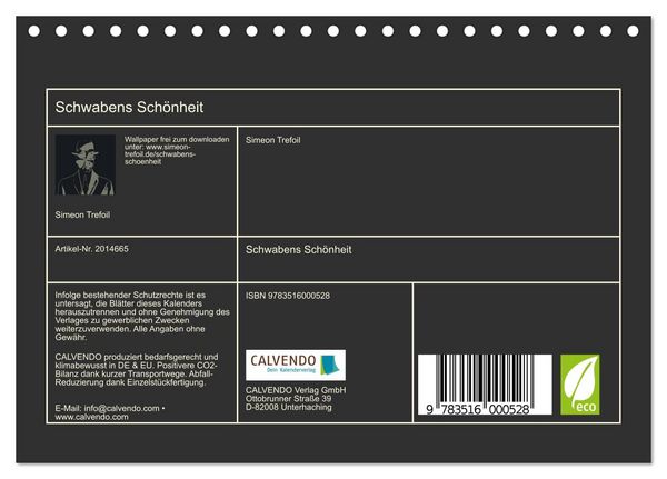 Produktbild: Schwabens Sch&ouml;nheit (Tischkalender 2026 DIN A5 quer), CALVENDO Monatskalender