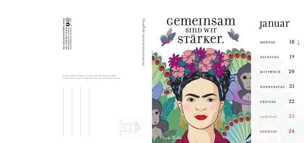 Produktbild: Frida Kahlo Postkartenkalender 2027 - I paint my own reality