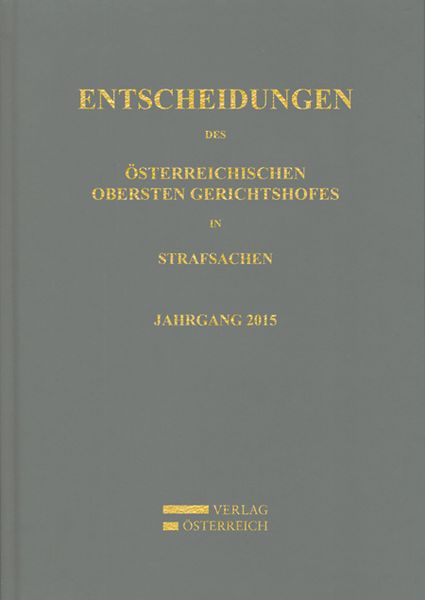 Produktbild: Entscheidungen des &Ouml;sterreichischen Obersten Gerichtshofes in Strafsachen