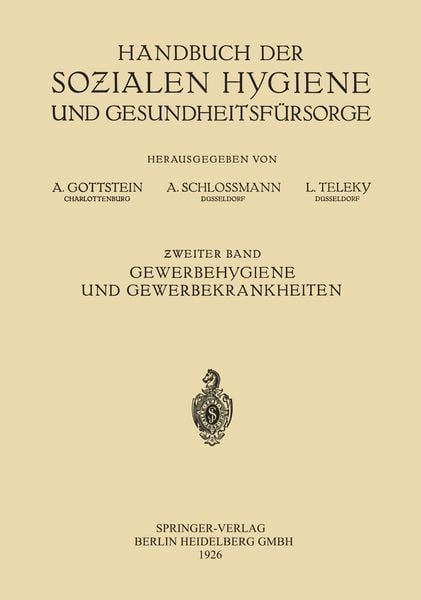 Produktbild: Gewerbehygiene und Gewerbekrankheiten